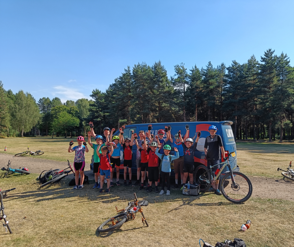 The group at one of our Sherwood MTB camps.